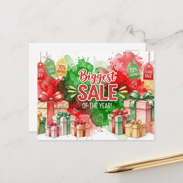 Carte Postale Black Friday & Cyber Monday : (Devant/Arrière en situation)