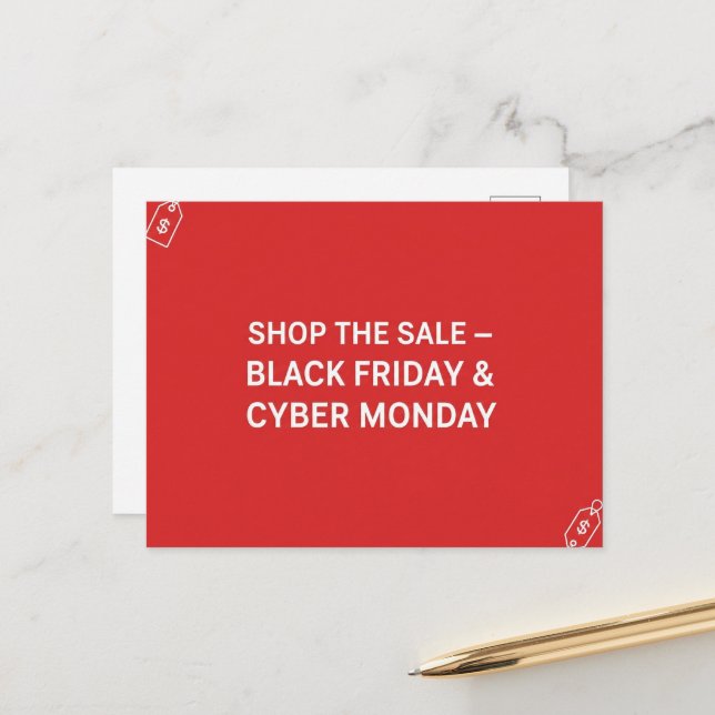 Carte Postale Black Friday & Cyber Monday : (Devant/Arrière en situation)
