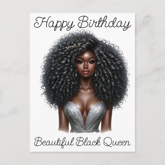 Carte Postale Black Girl Magic Anniversaire Sista Melanin Femme (Devant)