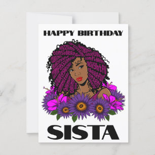 Carte Postale Black Girl Magic Birthday Sista Melanin Woman Post