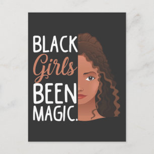 Carte Postale Black Girls Been Magic African Girl Afro femmes