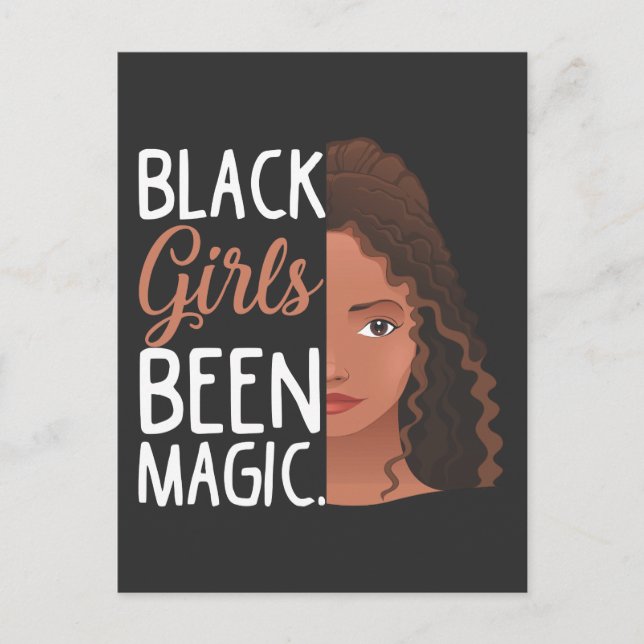 Carte Postale Black Girls Been Magic African Girl Afro femmes (Devant)