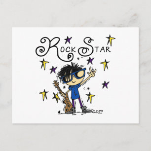 Carte Postale Black Hair Boy Rock Star