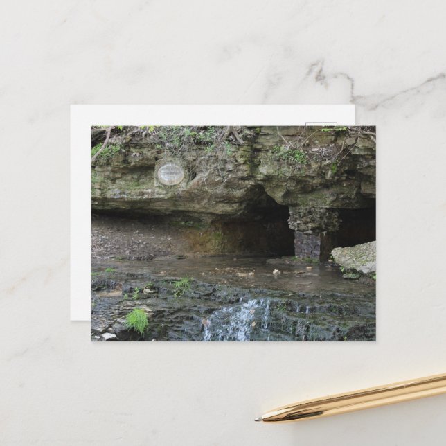 Carte Postale Black Hawk Springs Burlington, Iowa (Devant/Arrière en situation)