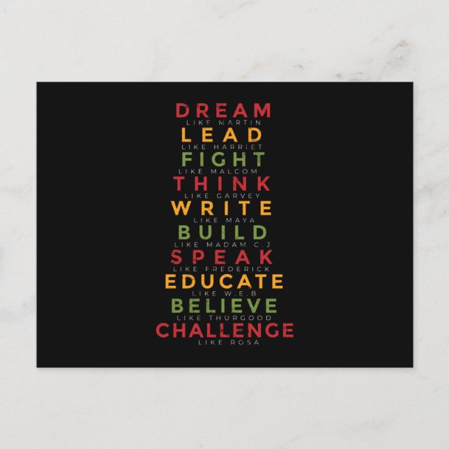 Carte Postale Black history month (Devant)