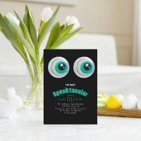 Black Horror Eye Spotacular Halloween Party Invi