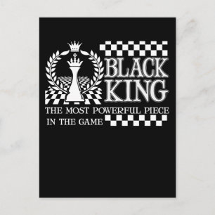 Carte Postale Black King Chess Pièce Black African American Men