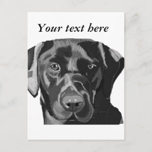 Carte Postale Black Labrador