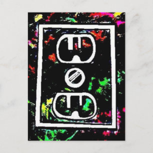 Carte Postale Black Light / Neon Splash "Outlet" de Levi G.
