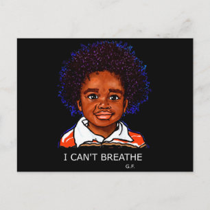 Carte Postale Black Lives Matter Enfant Garçon Je ne peux pas re