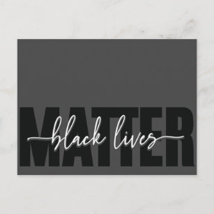 Carte postale Black Loves Matt Typography