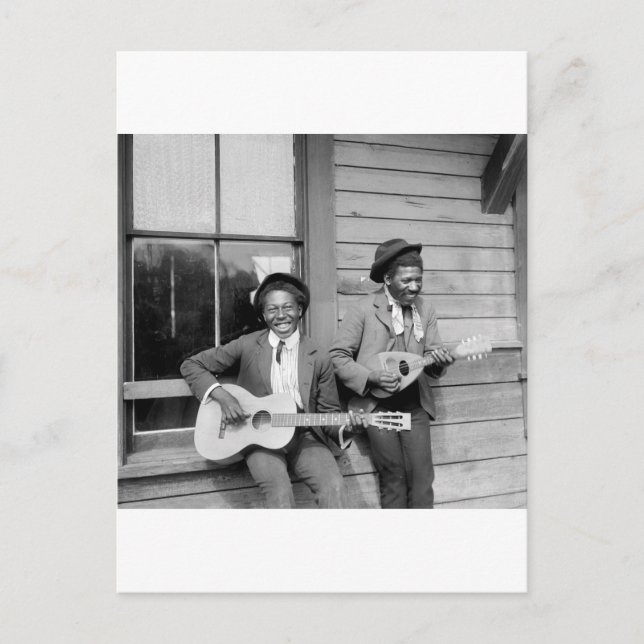 Carte Postale Black Men Jouant de la guitare, 1902 (Devant)