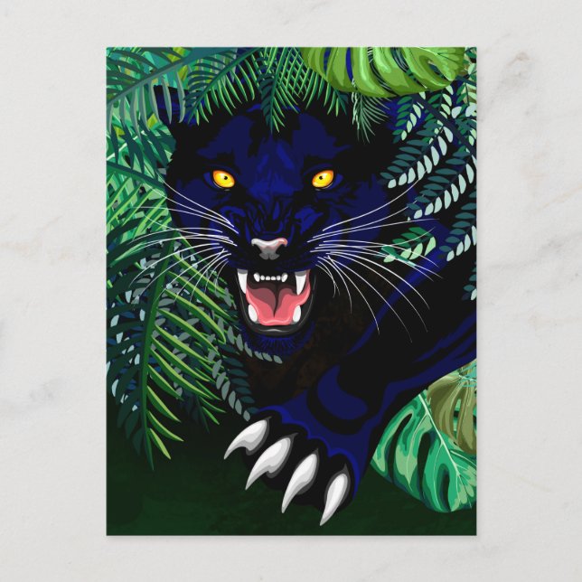 Carte Postale Black Panther Spirit of the Jungle (Devant)