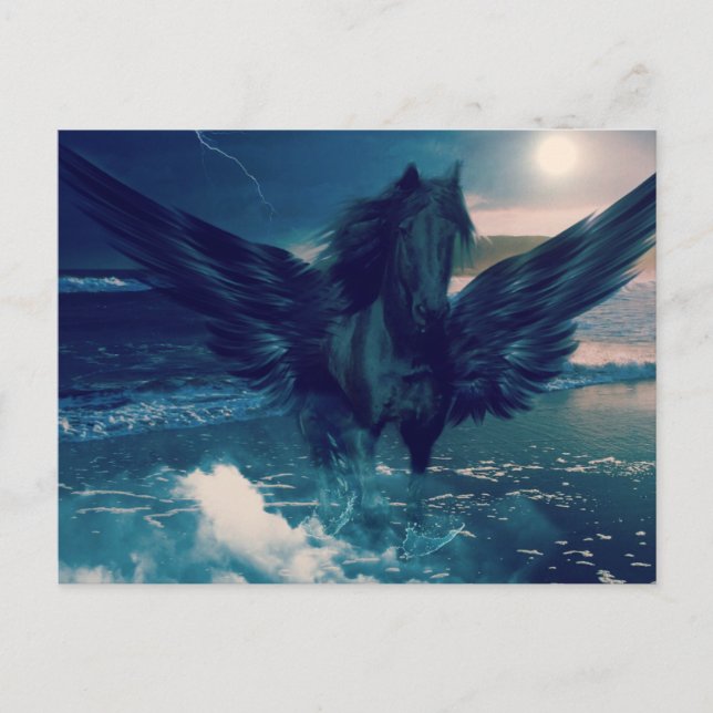 Carte Postale Black Pegasus Emerging (Devant)