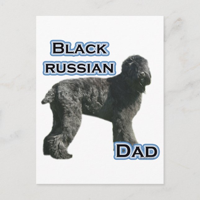 Carte Postale Black Russian Terrier Papa 4 (Devant)