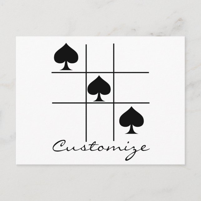Carte Postale Black Spades Tic Tac Toe Thunder_Cove (Devant)