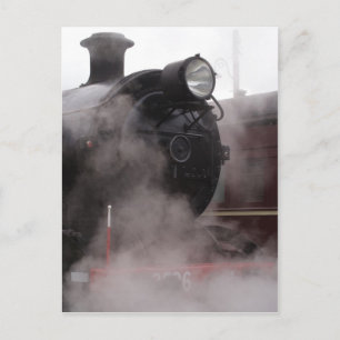 Carte Postale Black Steam Train