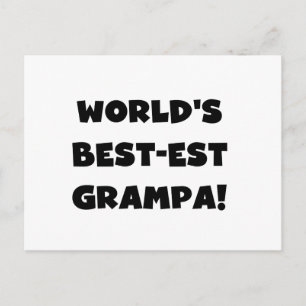 Carte Postale Black Text Les meilleurs t-shirts Grampa du monde