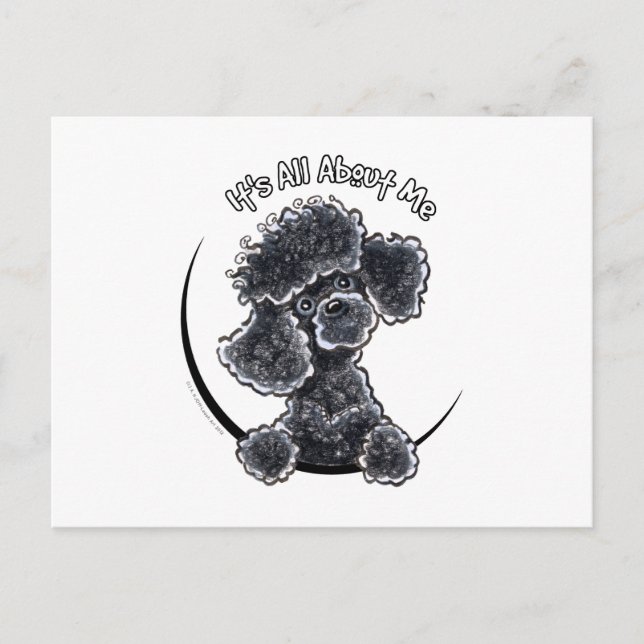 Carte Postale Black Toy Poodle IAAM (Devant)