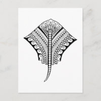Black Tribal Stingray Manta Ray