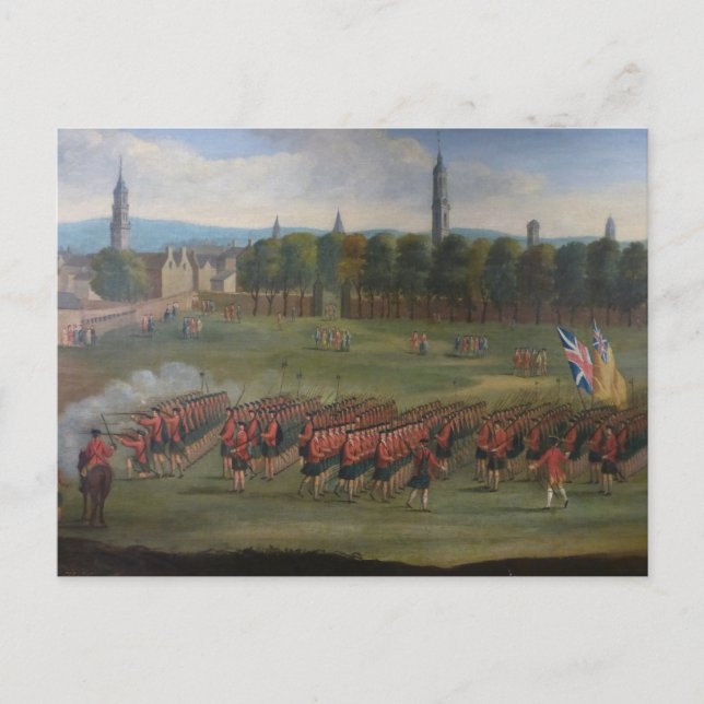 Carte Postale Black Watch sur Glasgow Green (Devant)