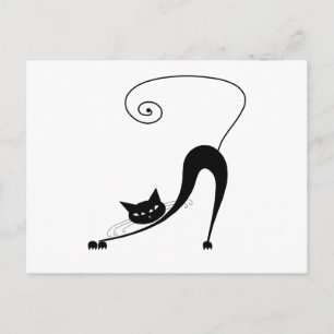 Carte Postale Black Whimsy Kitty 2