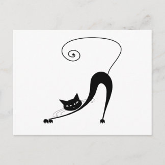Carte Postale Black Whimsy Kitty 2