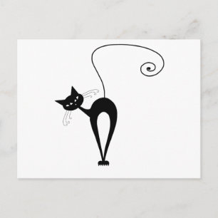 Carte Postale Black Whimsy Kitty 3