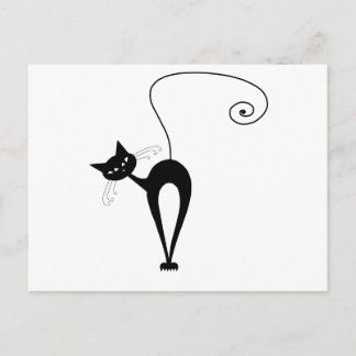 Carte Postale Black Whimsy Kitty 3