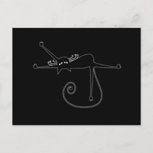 Carte Postale Black Whimsy Kitty 7