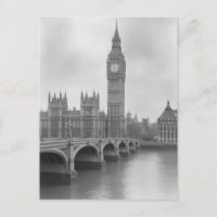 Black & White Big Ben - Vintage London Landmark