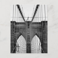 Black White Brooklyn Bridge New York