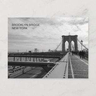 Carte Postale Black White Brooklyn Bridge - NY New York nr 1