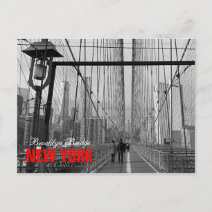 Carte Postale Black White Brooklyn Bridge - NY New York nr 2