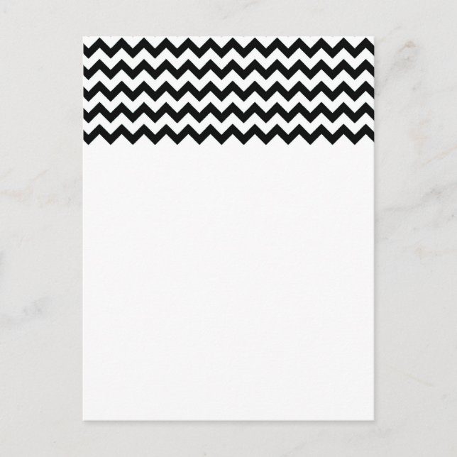Carte postale Black White Chevrons (Devant)