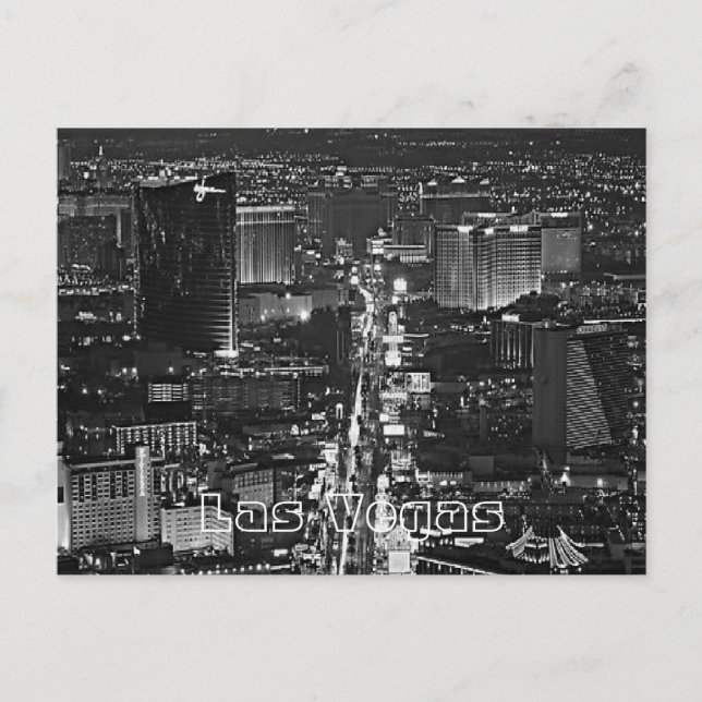 Carte Postale Black & White Las Vegas Strip Postcard (Devant)