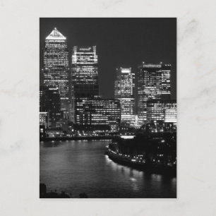Carte Postale Black White London City Nuit Royaume-Uni Voyage br