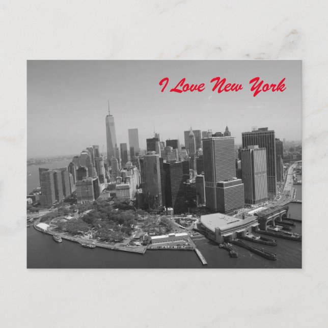 Carte Postale Black White Love New York City (Devant)