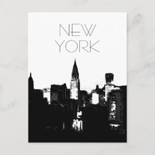 Carte postale Black & White New York City Pop Art
