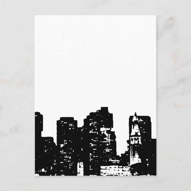 Carte Postale Black White Pop Art New York (Devant)