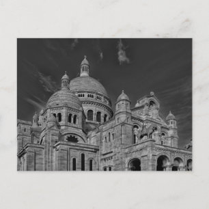 Carte Postale Black White Sacré Coeur Paris Europe Travel