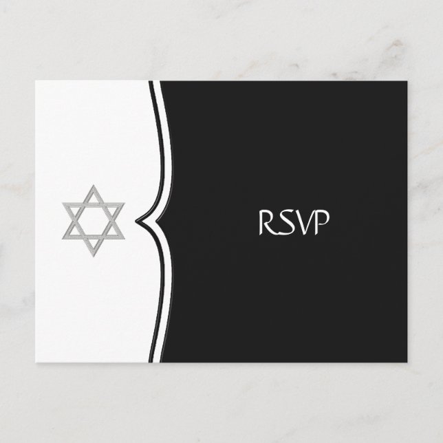 Carte postale Black White Star de David RSVP (Devant)