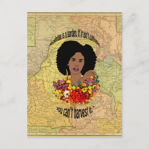 Carte Postale Black Woman African Proverbs cite l'art de la sage