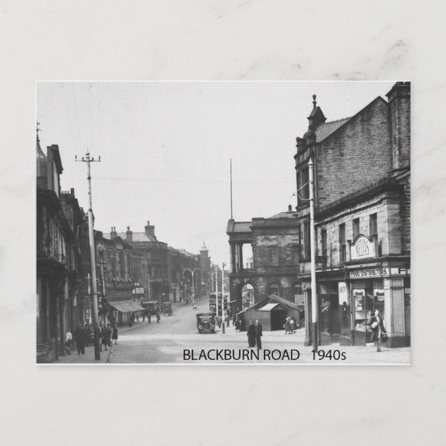 Carte Postale Blackburn Road, Accrington, Lancashire, années 194 (Devant)