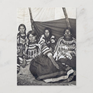 Carte Postale Blackfoot Indian Ladies Stereoview Vintage
