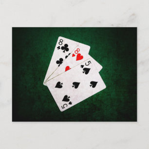 Carte Postale Blackjack 21 points - Huit, Huit, Cinq