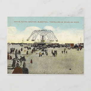 Carte Postale Blackpool, Maxim Flying Machine