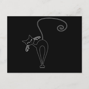 Carte Postale Blacksy Kitty 3 noir
