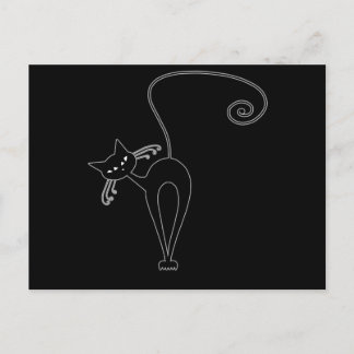 Carte Postale Blacksy Kitty 3 noir