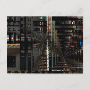 Carte Postale BlackTechnology Circuit Board Ordinateur électroni